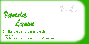 vanda lamm business card